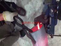 induction melting 5kg gold for casting by 40KW induction heater (UM-40AB-MF)