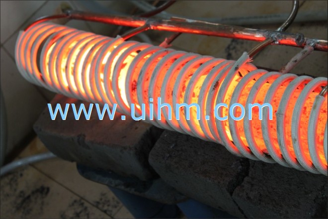 感应锻造 12cm steel bars by 120KW machine-3
