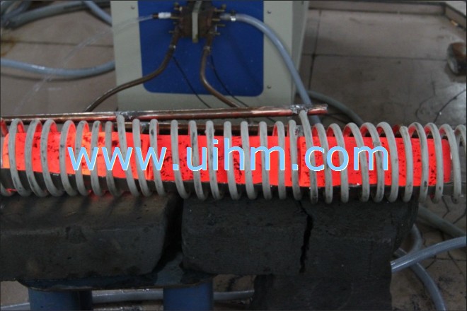 感应锻造 12cm steel bars by 120KW machine