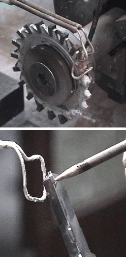 感应加热 saw teeth