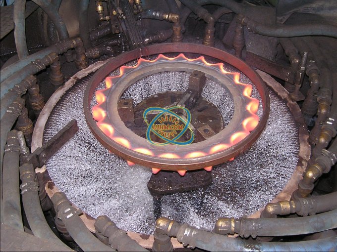 高频induction quenching for wheel gear