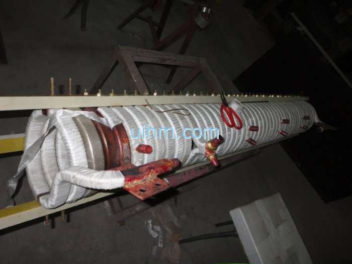 custom-design induction coil for forging steel rods by 120KW power supply custom-design induction coil for forging steel rods by 120KW power supply