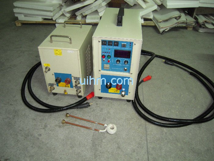 custom-design induction heater UM-40AB-HF with 5 meter connection cable and multi-induction coil for brazing work custom-design induction heater UM-40AB-HF with 5 meter connection cable and multi-induction coil for brazing work