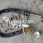 custom-design water cooled handheld double ear shape flexible induction coil (without transformer)