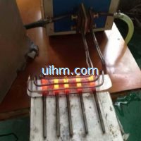 induction forging 5 bolts ends by L shape induction coil