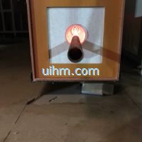 induction forging steel rods with series connection induction coil