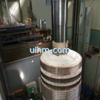 induction preheating hydroturbine shaft by full air cooled DSP induction heater