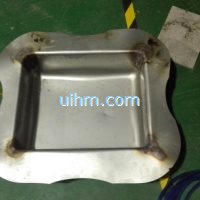 induction tempering SS steel pan