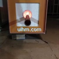 induction tempering long steel rod with customized series connection induction coil