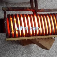 induction heating spring leaf by 120KW induction heaters