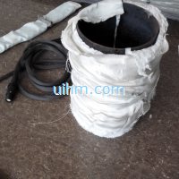 induction heating steel pipes with air cooled flexible induction coil