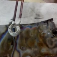 induction tempering titanium plate by handheld induction coil (4)