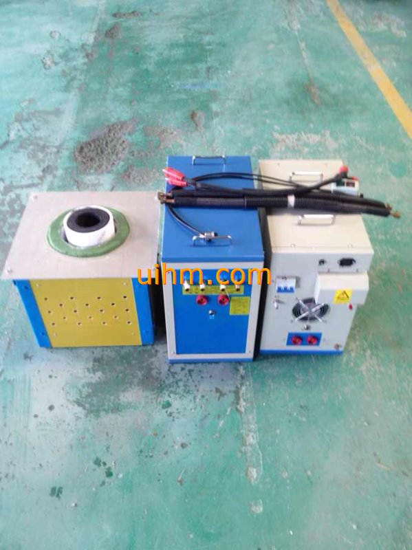 simple induction melting system with return-blank type crucible