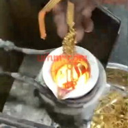 induction melting gold by 25KW induction power supply